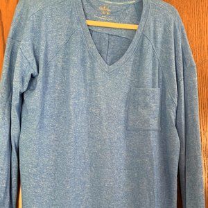 Blue Calvin Klein shirt/lightweight sweater